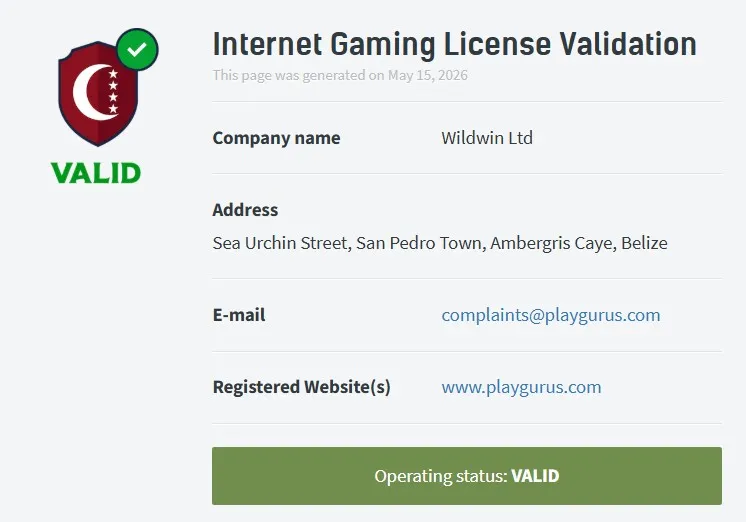 PlayGurus licencia